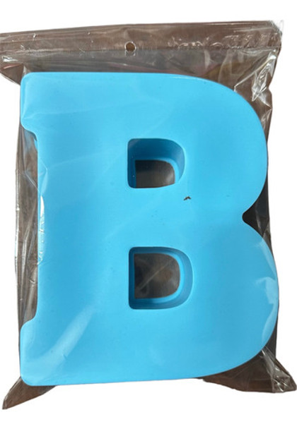 Molde Letra B Yeso Cemento Parafina Cera Vela Resina 15cm 0