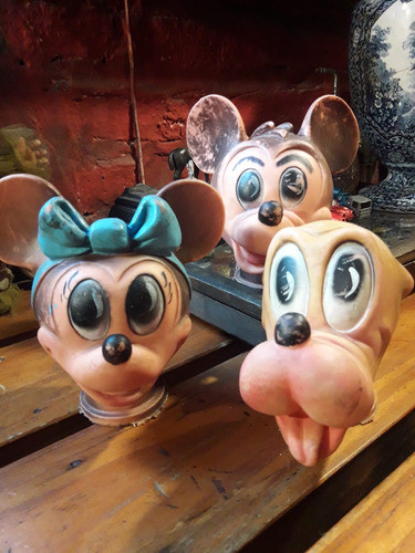 Antiguas Cabeza De Titeres (mickey Minnie Pluto) 0