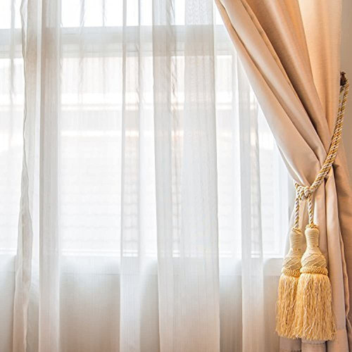 Utopia Bedding - Cortinas Transparentes Blancas Premium - Vo 0