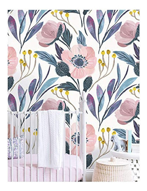 Haokhome 93019 Floral Peel And Stick Wallpaper Estante Autoa 0