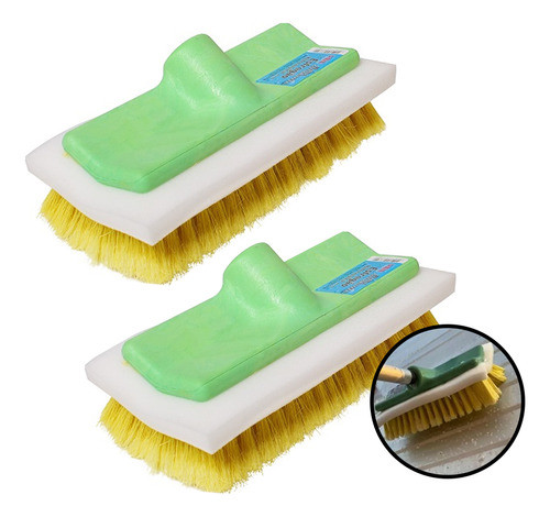 Kit 2 Esfregão Vassoura Rosca 28mm Ônibus Furgão Parabrisas 0