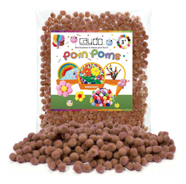 Pom Poms Marrón De 1 Cm, 500 Piezas Para Manualidades 0