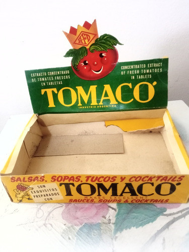 Antíguo Exhibidor De Tomaco. Extracto De Tomate En Cartón 0