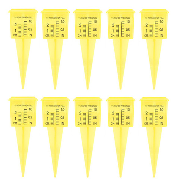10 Unidades De Medidor De Chuva Com Números: Yellow Abs 1.5 0