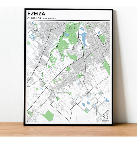 Mapa Partido De Ezeiza 80cmx61cm 0