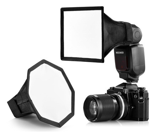 Neewer Paquete De 2 Difusores De Flash Speedlight Softboxes 0