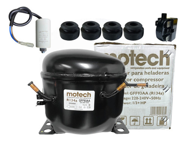 Motor Compresor Heladera Motech 1/3+ Hp R134 0