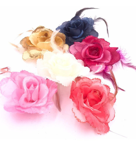 Promoção 20 Pçs - Rosa Artificial De Poliéster P/ Montagem 0