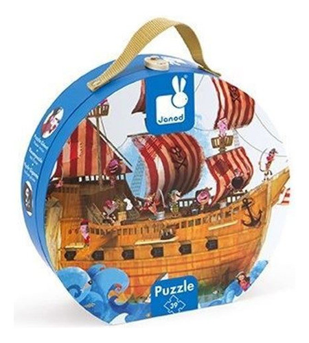 Puzzle De Piso Piratas- Janod- 0