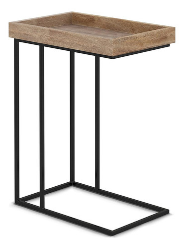 Simplihome Gallagher Madera Maciza De Mango Y Metal De 18 Pu 0