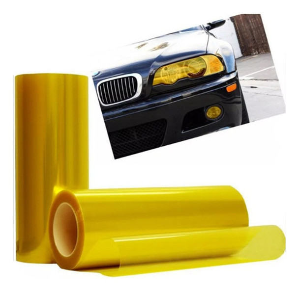 Vinilo Amarillo Antiniebla Luces Faros Ópticas Autos Orac 0