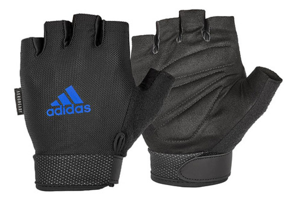 Guantes De Entrenamiento Negro Con Azul Talle L adidas 0