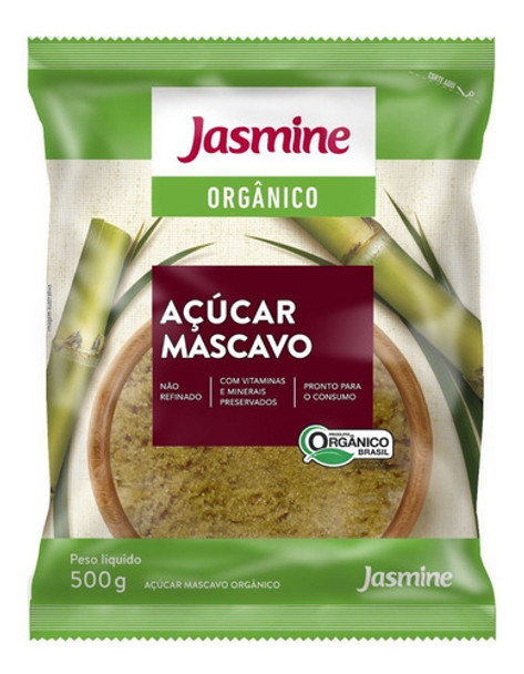 Açúcar Mascavo Orgânico 500g Jasmine Kit 4 Unidades 0 Açúcar Mascavo Orgânico 500g Jasmine Kit 4 Unidades 0