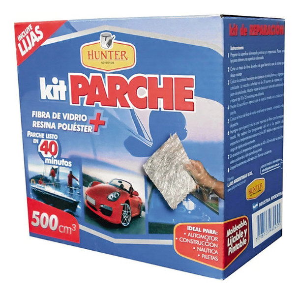 Lana De Vidrio + Resina Kit Reparacion Auto X 500cm3 Trimas 0