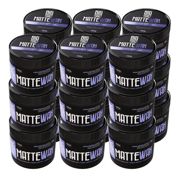 Cera Capilar Matte Wax Big Barber 150g Efeito Seco Kit 18 Un 0