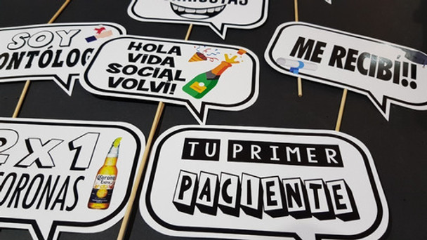 Props Selfie Odontologa Cartelitos Recibida Dentista X8u 0 Props Selfie Odontologa Cartelitos Recibida Dentista X8u 0
