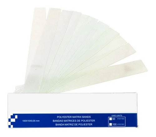 Tiras Acetato - Celuloide Banda Matriz De Poliéster X 100u. 0