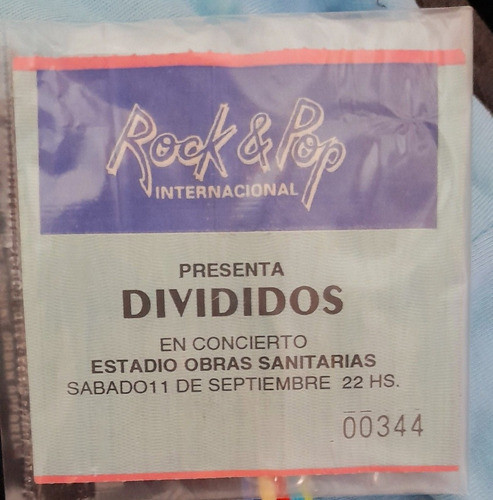 Entrada De Colección De Divididos 0