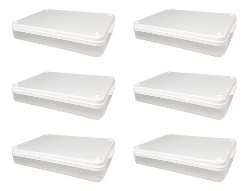 Set X 6 Recipiente Para Fiambre Individual Con Tapa Cocina 0