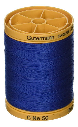 Gutermann Natural Cotton Thread Sólidos 876yd, Royal Blue 0