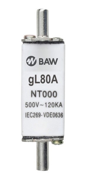 Fusible Nh- T000 80a 500v Gl  100ka Baw 0