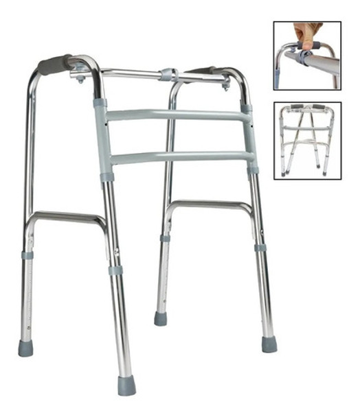 Andador Plegable Paso A Paso Regulable Ortopedico Aluminio 0
