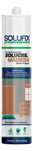 Selante Acrílico Madeira Cor Bronze 440g 280ml 0