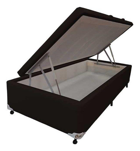 Cama Box Baú Solteiro Courano Black New (78x188x35) - Castor 0