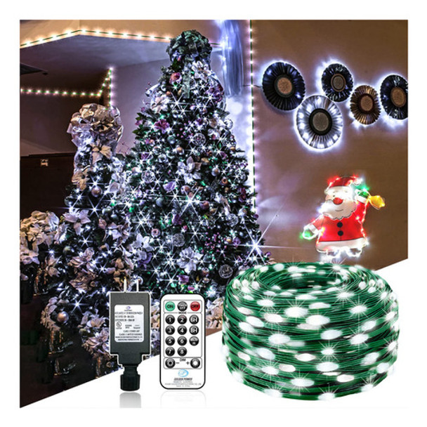 Cadena De Luces Para Exteriores, 200 Luces Led De Navidad De 0