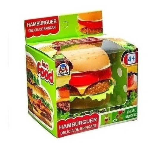 Brinquedo Hamburger Fast Food Montar Comidinha Infantil Kids 0