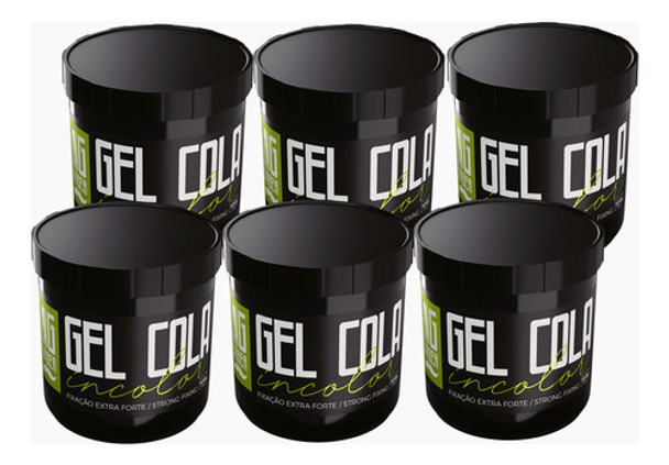 Gel Cola Big Barber 500g Incolor Econômico Modelador 6 Unida 0