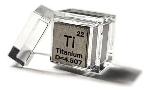 Cubo Acrilico C Elemento Tabla Periodica 10mm Titanium 0