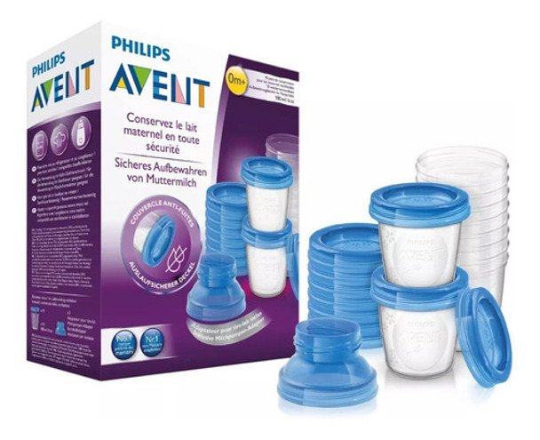 Vasos Contenedores De Leche 180ml Avent Philips 10 Unidades 0