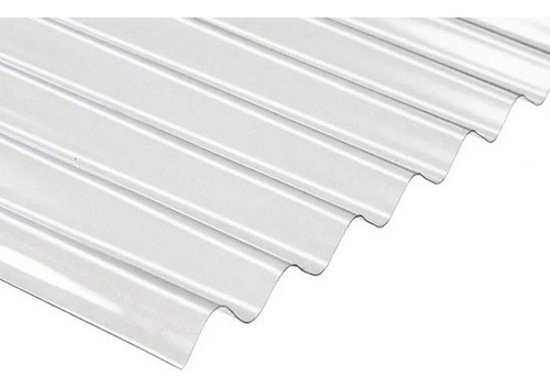 Chapa Policarbonato Sinusoidal Cristal 0,8mm X 1,10 X 6 Mts 0