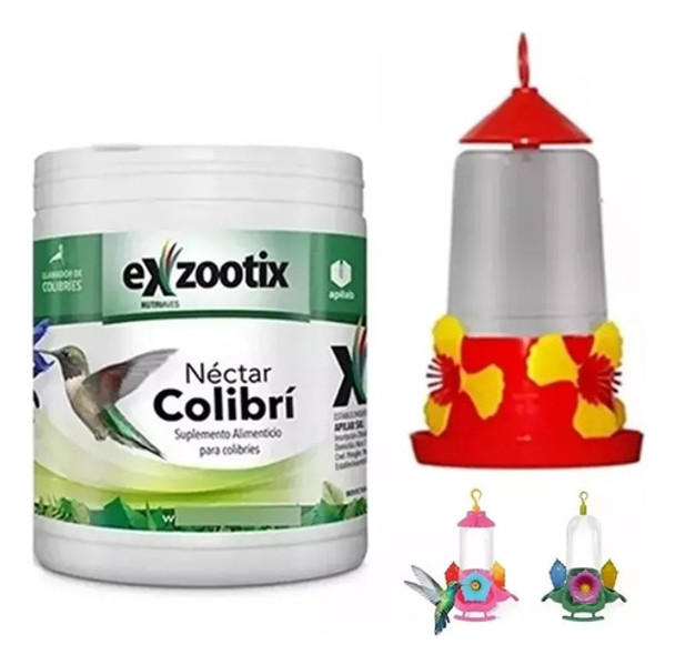 Alimento Nectar Picaflor Colibri Exzootix Bebedero Kit 0