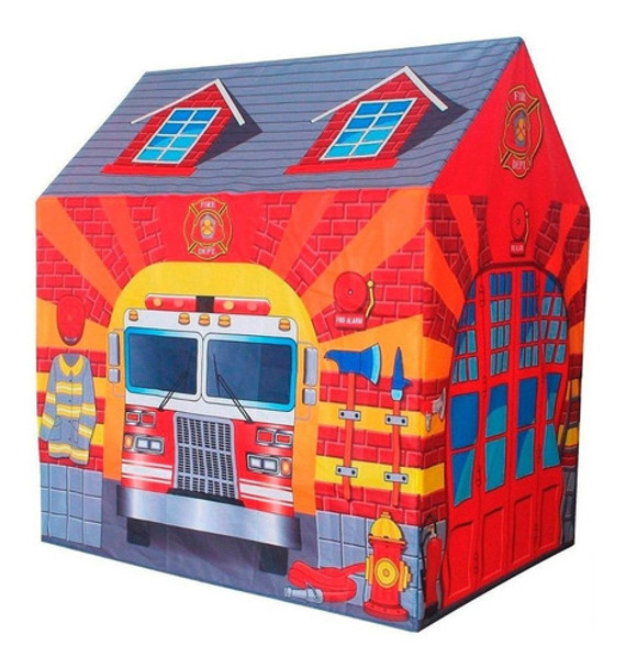 Carpa Cuartel Bombero Caño Plastico 100x75x105/ Open-toys125 0