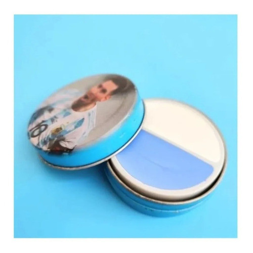 Maquillaje Pintura Argentina Celeste Y Blanco En Lata 0