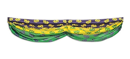 Beistle Comedy And Tragedy Faces Fabric Bunting, 5-feet 10-i 0