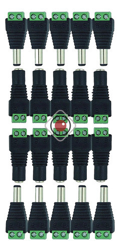 Pack X10 Par Plug Alimentación Hembra/macho Cctv - Redvision 0