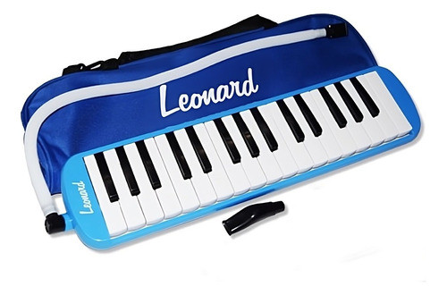 Flauta Melodica De 32 Notas Teclas Piano Leonard Azul 0