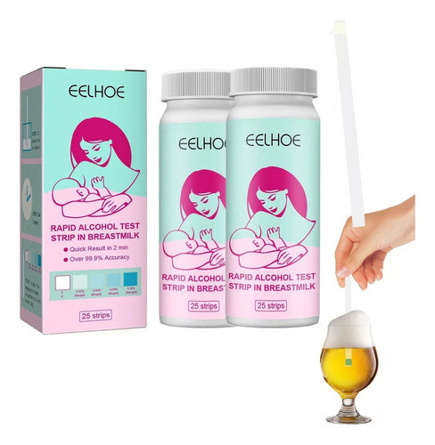 50 Tiras De Teste De Álcool De Leite Materno, Teste Rápido 0