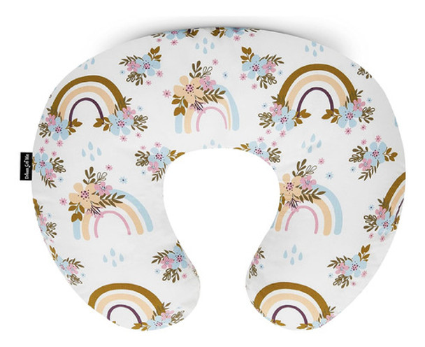 Almohada Lactancia Funda Removible Lavable Blanco Arcoiris 0