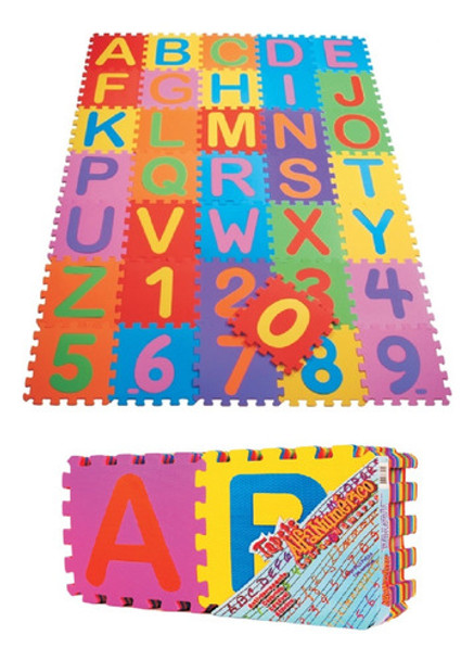 Tapete Tatame Eva Infantil Alfabeto Letras Números 36pç 0
