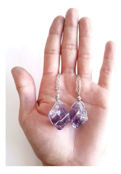 Dije Amatista + Cadena De Acero. Piedra Transmutación, 0 Dije Amatista + Cadena De Acero. Piedra Transmutación, 0