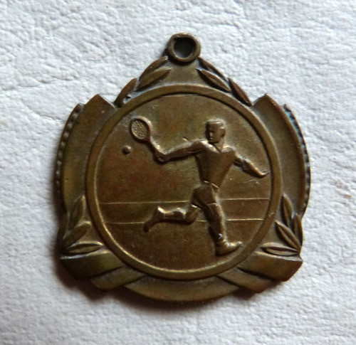 Antigua Medalla De Tenis Art Deco Años 1930's 0