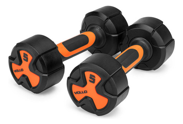 Kit 2 Halter 5kg Antiderrapante Vollo Peso Academia Treino E 0