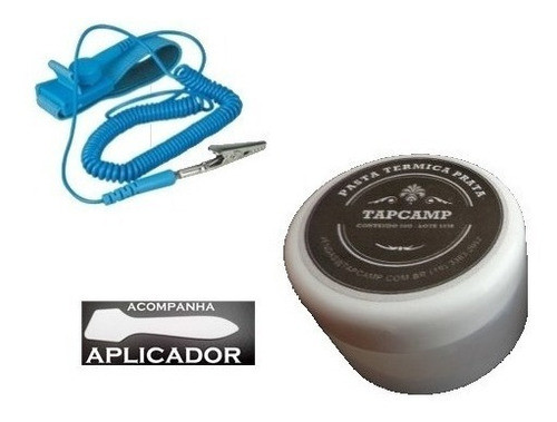 Kit Pasta Térmica Prata + Pulseira Anti-estática 0