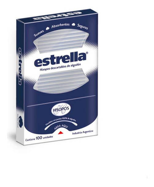 Pack X 48 Unid. Hisopos  Estuche 100 Un Estrella 0