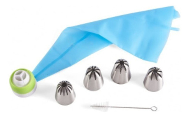 Set X 4 Picos Repostería Acople Manga Y Cepillo De Limpieza 0