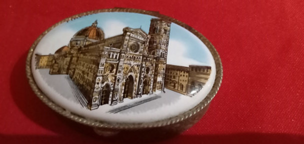 Pequeño Pastillero Vintage Italiano Decorado 0